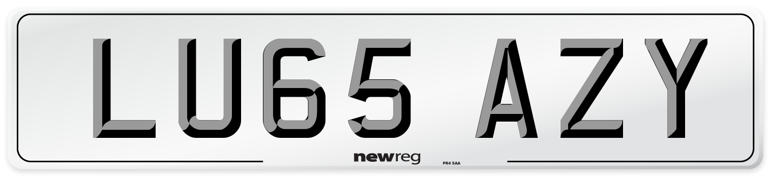 LU65 AZY Number Plate from New Reg